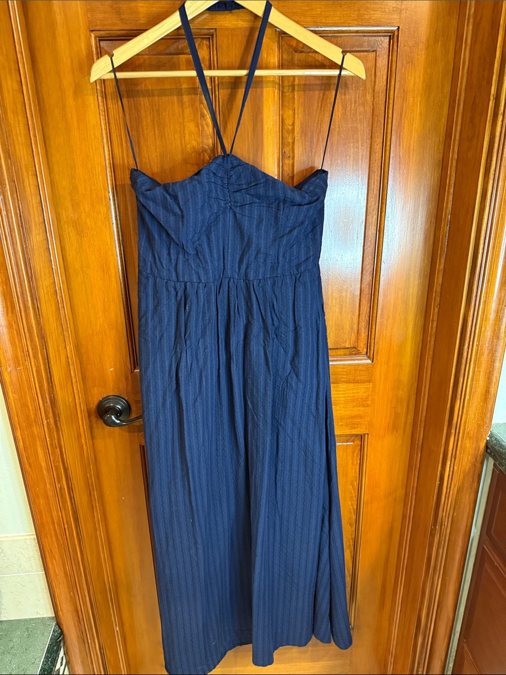 Women's Navy Strap Maxi Dress